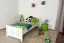 Kinderbett 80 x 200 cm | Massivholz: Buche | Weiß Lackiert Abbildung
