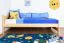 Kinderbett 100 x 200 cm | Massivholz: Kiefer | Natur Lackiert Abbildung