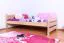 Kinderbett 90 x 200 cm | Massivholz: Buche | Natur Lackiert Abbildung