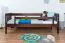 Bettrahmen für Kinder / Kinderbett 90 x 200 cm | Massivholz: Kiefer | Walnussfarben Lackiert Abbildung