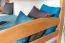Etagenbett + Bettkasten/Unterkasten für Kinder 90 x 200 cm | Massivholz: Buche | Natur Lackiert | umbaubar in 2 Einzelbetten | inkl. Bettkasten | inkl. Rollroste Abbildung