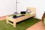 Kinderbett 80 x 200 cm | Massivholz: Buche | Natur Lackiert Abbildung