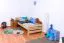 Kinderbett 90 x 200 cm | Massivholz: Buche | Natur Lackiert Abbildung