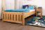 Kinderbett 100 x 200 cm | Massivholz: Eiche | Natur Lackiert Abbildung