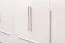 Kleiderschrank | 6 Drehtüren | 4 Schubladen | 8 Fächer | mit 4 Kleiderstangen | 277 cm breit | Farbe: Weiß Abbildung