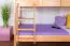Etagenbett für Kinder 90 x 200 cm | Massivholz: Buche | Natur Lackiert | umbaubar in 2 Einzelbetten | inkl. Rollroste Abbildung