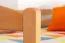 90 x 200 cm Stockbett mit Stauraum / 2 Schubladen für Kinder Massivholz: Buche | Natur Lackiert | umbaubar in 2 Einzelbetten | Premium-Qualität | inkl. Rollroste Abbildung