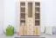 Kleiderschrank | 5 Drehtüren | 4 Schubladen | 12 Fächer | 121 cm breit | Massivholz | Farbe: Natur Abbildung