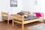 Etagenbett für Kinder 90 x 200 cm | Massivholz: Buche | Natur Lackiert | umbaubar in 2 Einzelbetten | inkl. Rollroste Abbildung
