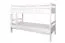 Stockbett für Jugendliche 90 x 200 cm | Massivholz: Buche | Weiß Lackiert | umbaubar in 2 Einzelbetten | inkl. Rollroste Abbildung