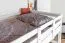 Etagenbett für Jugendliche 120 x 190 cm | Massivholz: Buche | Weiß Lackiert | umbaubar in 2 Einzelbetten | inkl. Rollroste Abbildung