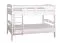 Etagenbett für Kinder 90 x 200 cm | Massivholz: Buche | Weiß Lackiert | umbaubar in 2 Einzelbetten | inkl. Rollroste Abbildung
