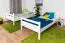Etagenbett für Jugendliche 120 x 190 cm | Massivholz: Buche | Weiß Lackiert | umbaubar in 2 Einzelbetten | inkl. Rollroste Abbildung