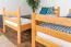 Stockbett für Jugendliche 90 x 190 cm | Massivholz: Buche | Natur Lackiert | umbaubar in 2 Einzelbetten | inkl. Rollroste Abbildung