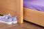 Stockbett + Bettkasten für Jugendliche 90 x 200 cm | Massivholz: Buche | Natur Lackiert | inkl. Bettkasten | umbaubar in 2 Einzelbetten | inkl. Rollroste Abbildung