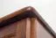 Kleiderschrank | 2 Drehtüren | 4 Fächer | mit Kleiderstange | 80 cm breit | Massivholz | Farbe: Nuss Abbildung