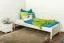 Bettrahmen für Kinder / Kinderbett 90 x 200 cm | Massivholz: Kiefer | Weiß Lackiert Abbildung