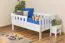 Bettrahmen für Kinder / Kinderbett 90 x 160 cm | Massivholz: Kiefer | Weiß Lackiert Abbildung