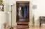 88 cm breiter Kleiderschrank mit 2 Türen und 2 Schubladen | Farbe: Dunkelbraun | Tiefe: 49 cm Abbildung