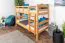 Stockbett für Jugendliche 90 x 190 cm | Massivholz: Buche | Natur Lackiert | umbaubar in 2 Einzelbetten | inkl. Rollroste Abbildung