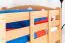 Etagenbett für Kinder 90 x 200 cm | Massivholz: Buche | Natur Lackiert | umbaubar in 2 Einzelbetten | inkl. Rollroste Abbildung