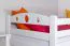 Etagenbett für Kinder 90 x 190 cm | Massivholz: Buche | Weiß Lackiert | umbaubar in 2 Einzelbetten | inkl. Rollroste Abbildung