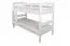 Etagenbett für Jugendliche 90 x 190 cm | Massivholz: Buche | Weiß Lackiert | umbaubar in 2 Einzelbetten | inkl. Rollroste Abbildung