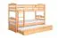 Stockbett + Bettkasten für Jugendliche 90 x 200 cm | Massivholz: Buche | Natur Lackiert | inkl. Bettkasten | umbaubar in 2 Einzelbetten | inkl. Rollroste Abbildung