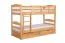 90 x 200 cm Stockbett mit Stauraum / 2 Schubladen für Kinder Massivholz: Buche | Natur Lackiert | umbaubar in 2 Einzelbetten | Premium-Qualität | inkl. Rollroste Abbildung