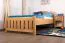 Kinderbett 100 x 200 cm | Massivholz: Eiche | Natur Lackiert Abbildung