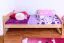 Kinderbett 90 x 200 cm | Massivholz: Buche | Natur Lackiert Abbildung