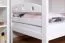 Etagenbett für Kinder 90 x 190 cm | Massivholz: Buche | Weiß Lackiert | umbaubar in 2 Einzelbetten | inkl. Rollroste Abbildung