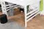 Doppelbett-Hochbett 120 x 190 cm | Massivholz: Buche | Natur Lackiert | umbaubar in Einzelbett | Premium-Qualität | inkl. Rollrost Abbildung