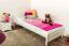 Bettrahmen für Kinder / Kinderbett 100 x 200 cm | Massivholz: Kiefer | Weiß Lackiert Abbildung