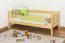 Kinderbett 90 x 200 cm | Massivholz: Kiefer | Natur Lackiert Abbildung