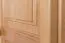 Kleiderschrank | 3 Drehtüren | 2 Schubladen | 5 Fächer | mit Kleiderstange | 135 cm breit | Massivholz | Farbe: Erle Abbildung