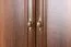 88 cm breiter Kleiderschrank mit 2 Türen und 2 Schubladen | Farbe: Dunkelbraun | Tiefe: 49 cm Abbildung