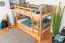 Etagenbett + Bettkasten/Unterkasten für Kinder 90 x 200 cm | Massivholz: Buche | Natur Lackiert | umbaubar in 2 Einzelbetten | inkl. Bettkasten | inkl. Rollroste Abbildung
