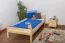 Kinderbett 90 x 200 cm | Massivholz: Kiefer | Natur Lackiert Abbildung