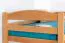 90 x 200 cm Stockbett mit Stauraum / 2 Schubladen für Kinder Massivholz: Buche | Natur Lackiert | umbaubar in 2 Einzelbetten | Premium-Qualität | inkl. Rollroste Abbildung
