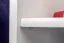 Schmaler Kleiderschrank | 2 Drehtüren | 2 Schubladen | 4 Fächer | mit Kleiderstange | 80 cm breit | Massivholz | Farbe: Weiß Abbildung