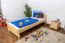 Kinderbett 90 x 200 cm | Massivholz: Kiefer | Natur Lackiert Abbildung