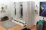 Kleiderschrank | 6 Drehtüren | 4 Schubladen | 8 Fächer | mit 4 Kleiderstangen | 277 cm breit | Farbe: Weiß Abbildung