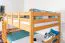 Etagenbett für Jugendliche 140 x 200 cm | Massivholz: Buche | Natur Lackiert | umbaubar in 2 Einzelbetten | inkl. Rollroste Abbildung