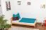 Kinderbett 90 x 200 cm | Massivholz: Kiefer | Natur Lackiert | inkl. Rollrost Abbildung