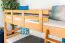 Stockbett für Jugendliche 90 x 190 cm | Massivholz: Buche | Natur Lackiert | umbaubar in 2 Einzelbetten | inkl. Rollroste Abbildung