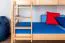 Etagenbett für Kinder 90 x 200 cm | Massivholz: Buche | Natur Lackiert | umbaubar in 2 Einzelbetten | inkl. Rollroste Abbildung