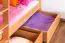 90 x 200 cm Etagenbett mit Stauraum / 2 Schubladen für Jugendliche Massivholz: Buche | Natur Lackiert | umbaubar in 2 Einzelbetten | Premium-Qualität | inkl. Rollroste Abbildung