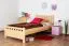 Bettrahmen für Kinder / Kinderbett 100 x 200 cm | Massivholz: Kiefer | Natur Lackiert Abbildung