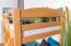Etagenbett + Bettkasten/Unterkasten für Kinder 90 x 200 cm | Massivholz: Buche | Natur Lackiert | umbaubar in 2 Einzelbetten | inkl. Bettkasten | inkl. Rollroste Abbildung